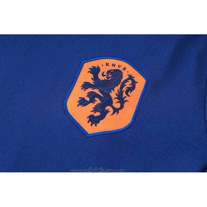 Chandal del Paises Bajos Manga Corta 2024-2025 Azul - Pantalon Corto